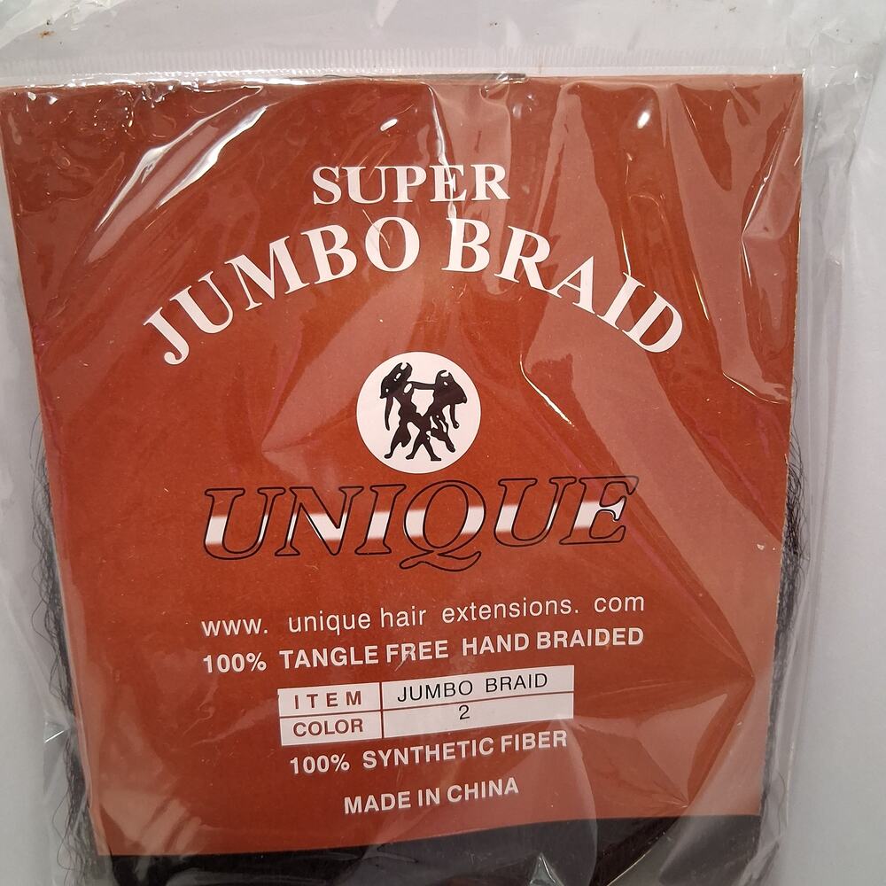 Unique Super Jumbo Braid 100% Synthetic Fiber Extension Tangle Free Color-2